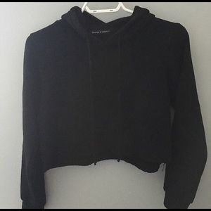 brandy melville cropped black hoodie